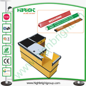 Supermarket Check out Counter Line Divider with Advertising Paper